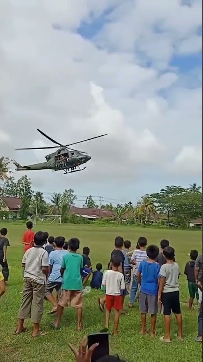Melihat dekat heli TNI mendarat
