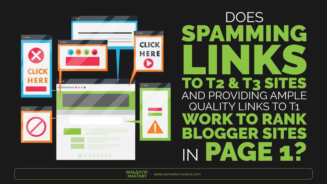 Does Spamming Links To T2 & T3 Sites And Providing Ample Quality Links To T1 Work To Rank Blogger?