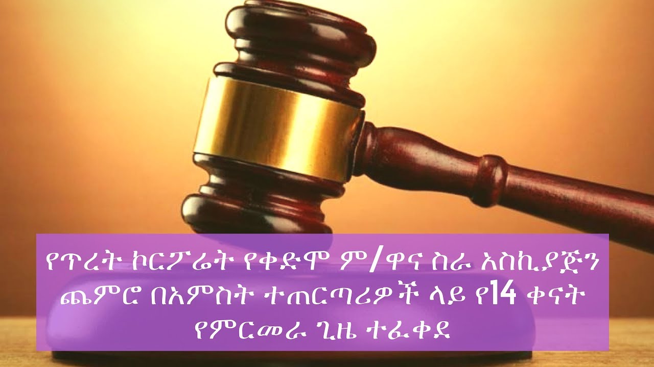 Ethiopia: የጥረት ኮርፖሬት የቀድሞ ም/ዋና ስራ አስኪያጅን ጨምሮ በአምስት ተጠርጣሪዎች ላይ የ14 ቀናት የምርመራ ጊዜ ተፈቀደ