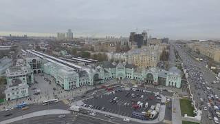 полёт дрона над Белорусским вокзалом и окресностями
