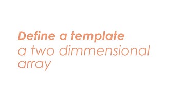 C Programming Define a template class Matrix/tutorialoutlet