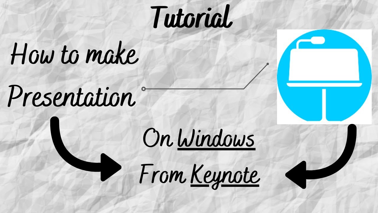How to make a presentation from keynote( Apple Software ) on a windows ...