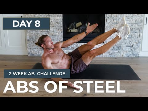Day 8: 12 Min ABS OF STEEL WORKOUT  // Shredded: 2 Week Ab Challenge
