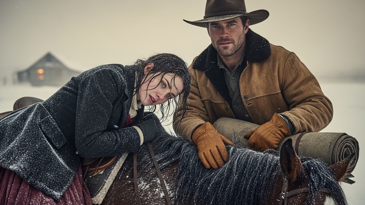 She Was Lost In A Blizzard When Her Horse Died, The Cowboy Found Her Huddled Against It