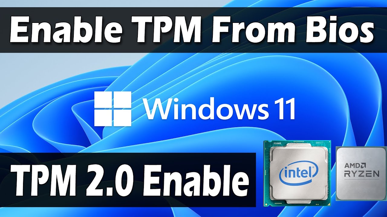 Enable tpm in bios