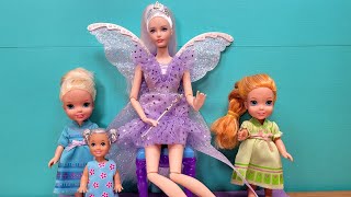 Snowflake & tooth fairy ! Elsa & Anna toddlers - Barbie dolls