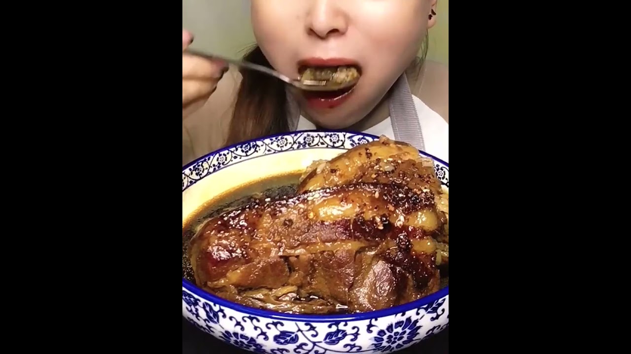 Eating Rice Braised Pork Meat
