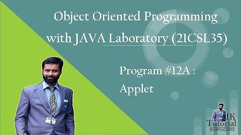 Applet in Java | Program#12A | VTU 3rd semester object oriented programming with Java Laboratory