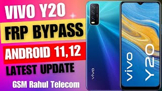 Vivo Y20 Frp Bypass 2023 | Reset Google Account Lock Android 11 12 | latest Update | Without Pc |