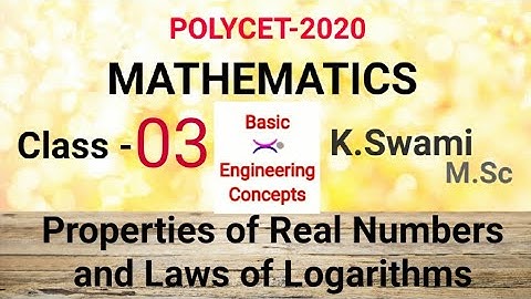 POLYCET 2021-MATHS-Properties of Real Numbers and Laws of Logarithm