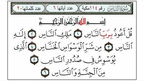 سورة الناس بصوت عذب الشيخ ايمن الصوص