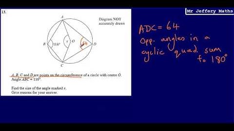 13. Circle Theorems (GCSE Maths - Edexcel Practice Tests Set 4 - 1H)