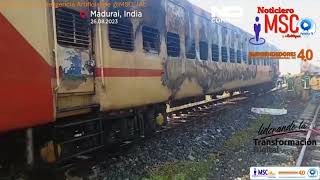 9 muertos en un incendio provocado por una explosión de un cilindro de gas en un tren en la India