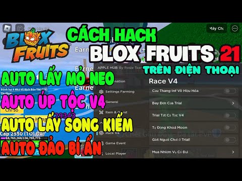 Hướng Dẫn Cách Hack Blox Fruit Trên Điện Thoại Menu Tiếng Việt,No Key,Auto Úp Tộc V4,Auto Farm,Mượt