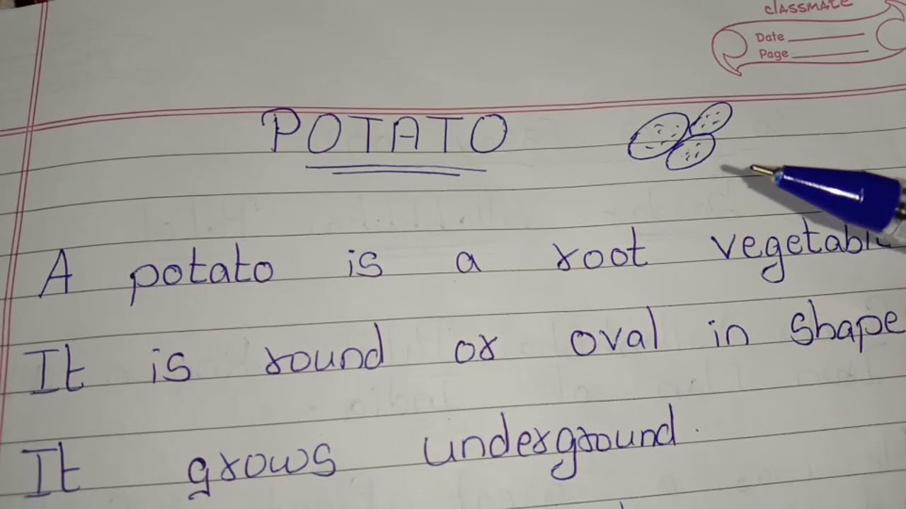 potato essay for class 2