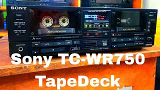 Sony TC-WR750 Double Cassette Deck Sound Test. This model Vintage Way back From 1988