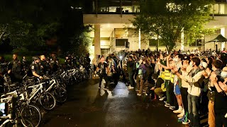 LIVE: GWU students return and face off with Police.