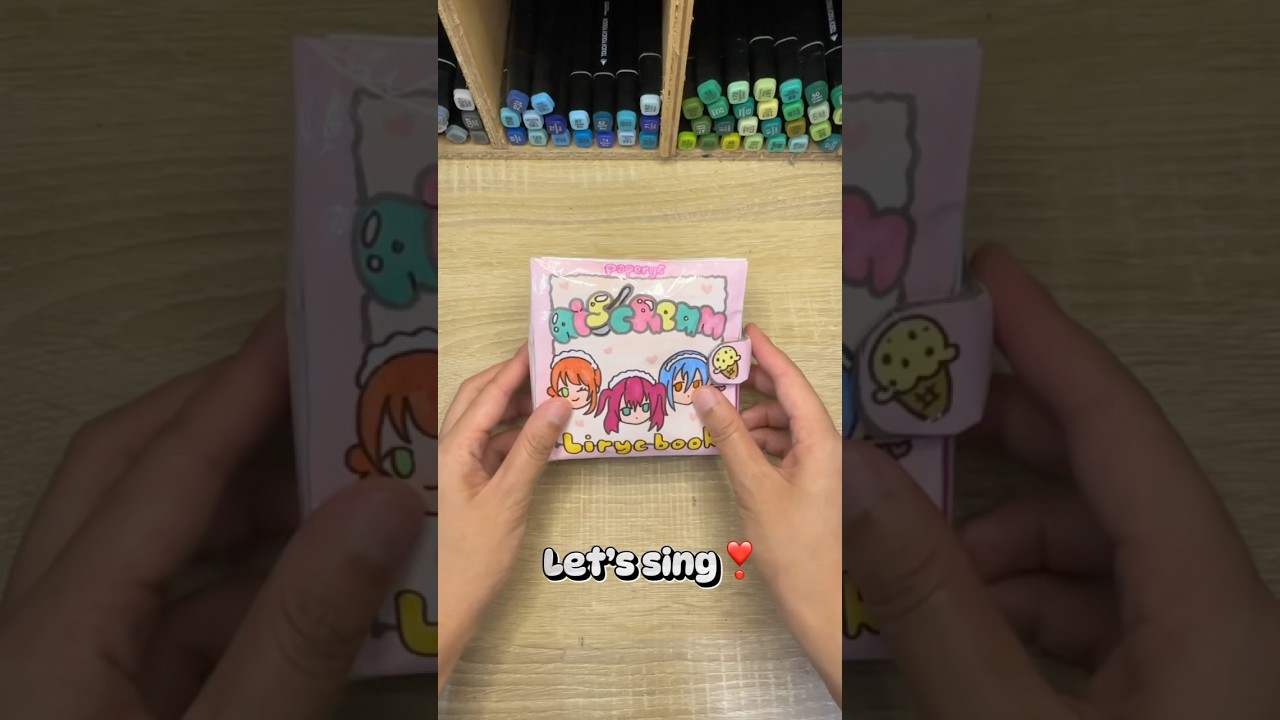 Ai🩷scream lyric book #papercraft #quitebook #playbook #aiscream #lovelive #lyrics