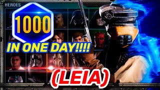 How To MAX Leia In ONE DAY!!! And destroy your soul in the process