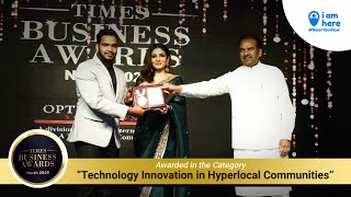 Times Business Awards 2023 | IamHere Software Labs | Technology Innovation in Hyperlocal Communities screenshot 3