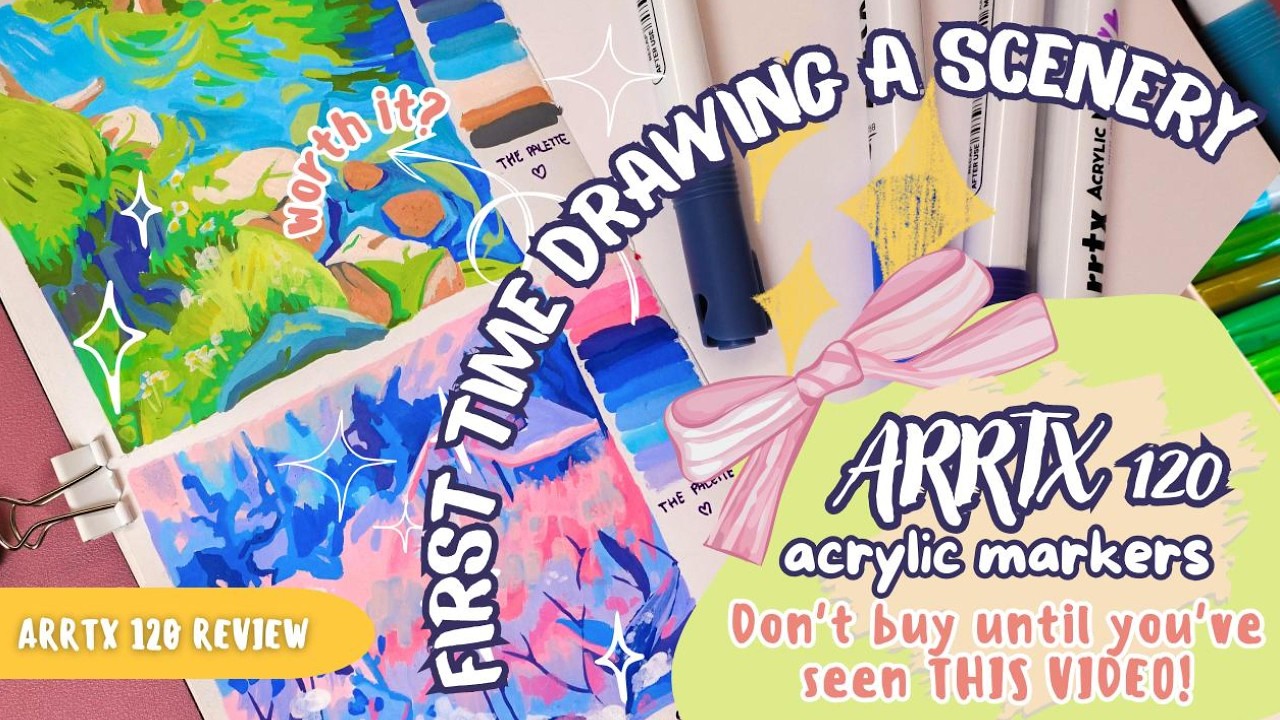 This is the LARGEST set of ACRYLIC MARKERS from Arrtx First time ...