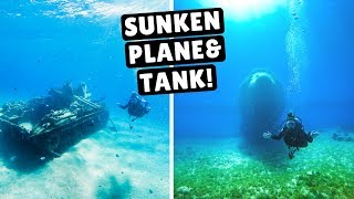 DIVING IN THE RED SEA! Sunken Plane & Military Tank | Aqaba, Jordan