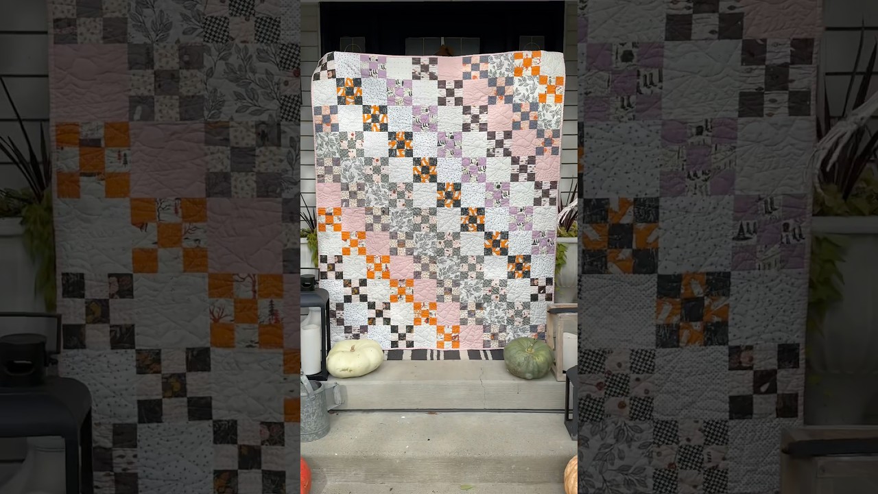 Unrolling My Halloween Charming Nine Quilt | Free Pattern by Sharon Holland