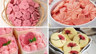 Satisfying Relaxing Video|🥐🌮🍪Use Cherry Blossoms To Make Cookies, Ice Cream, And More|Asmr|Tiktok