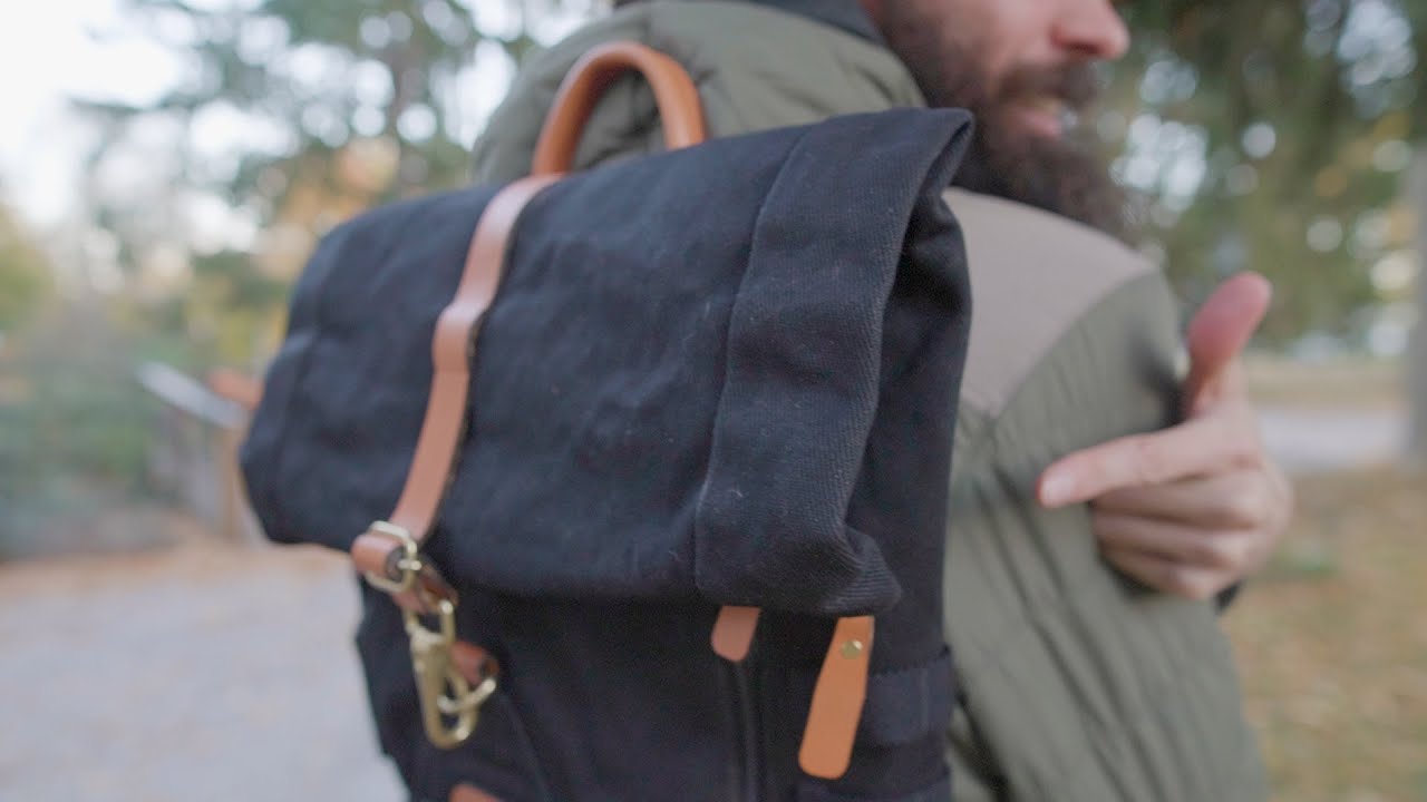 MAD-13 BACKPACK / waxed canvas bag by jack stillman - YouTube