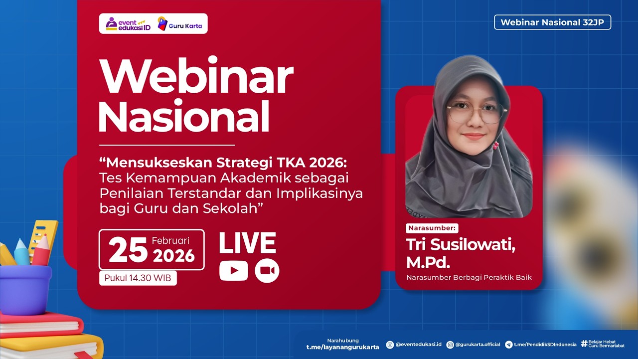 H1: Webinar Tes Kemampuan Akademik Penilaian Terstandar dan Implikasinya bagi Guru dan Sekolah