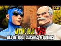 Invincible VS All Unique Interactions | Intros, Outros &amp; Clashes [4K 60FPS]