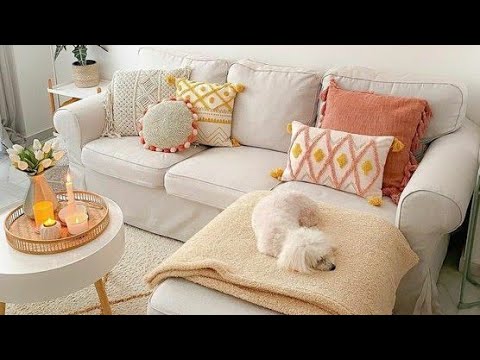 Modern Living Room Spring Pillow Decorating Ideas||Living Room Sofa Pillow  Trends|Interior Design - Youtube