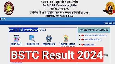 BSTC Result 2024bstc result date 2023/bstc cutoff 2024/bstc councelling 2024/bstc result kab