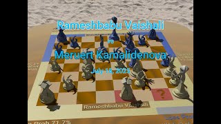 Rameshbabu Vaishali vs Meruert Kamalidenova at Women's World Cup 2025