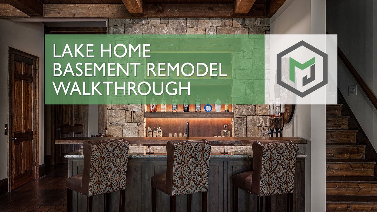 Lake Home Basement Remodel Walkthrough - YouTube