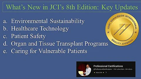 What’s New in JCI’s 8th Edition: Key Updates | JCI |