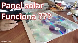 😲FABRICA un panel solar con CDs y DVDs funcionara???