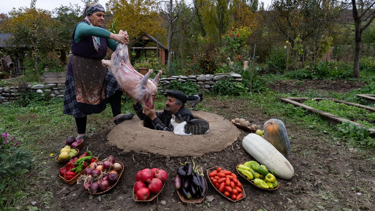 ⁣Old Style Cooking Lamb in Underground Tandoor