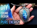 Ethereal Elegance: Crafting the &#39;Pure Energy&#39; Pendant with Unique Stone Imitations. How to make. DIY