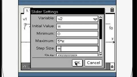 TI-Nspure Mini-Tutorial: Graphs of Sines with Sliders