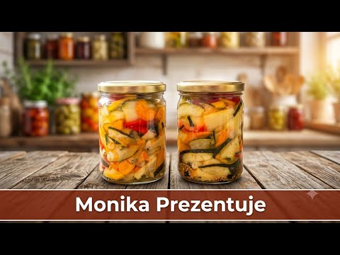 Kolorowa #sałatka obiadowa cukinią do słoików #cukiernia #patisony#przetwory