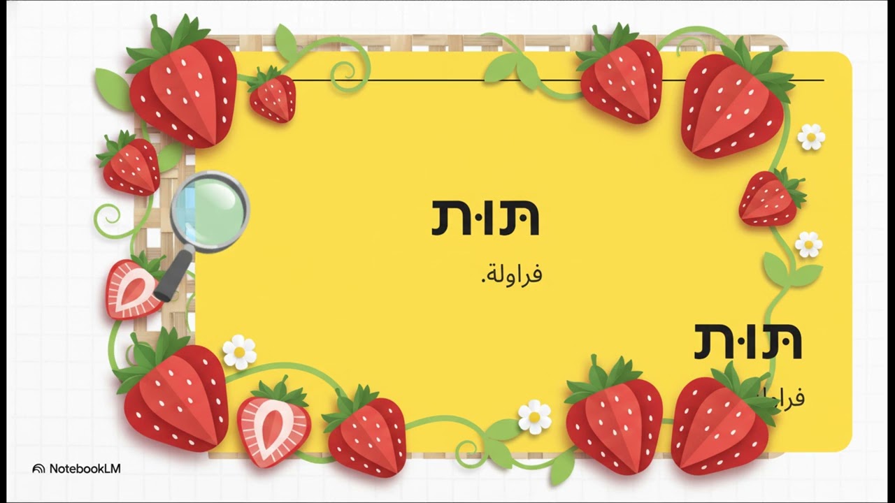 تعلم العبرية بالفواكه