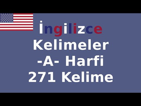 A Harfi ile Başlayan İngilizce Kelimeler (271 Kelime)