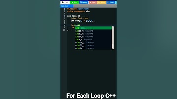 What is for Each Loop In C++ || How To Use For each Loop || Types Of Loop Ik c++ #shorts