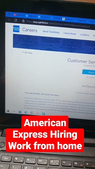 American Express Hiring in 2023 | Work from home | Jobs #shorts #job # ...