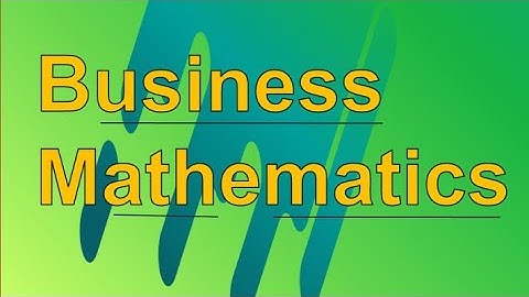 Business Mathematics/ Lesson 2