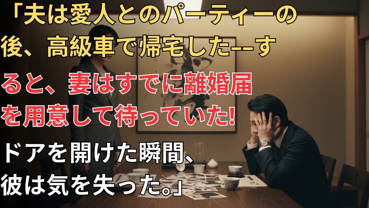 高級車で帰宅した夫を待っていたのは、私と一通の離婚届――その夜、立場は完全に逆転した😡