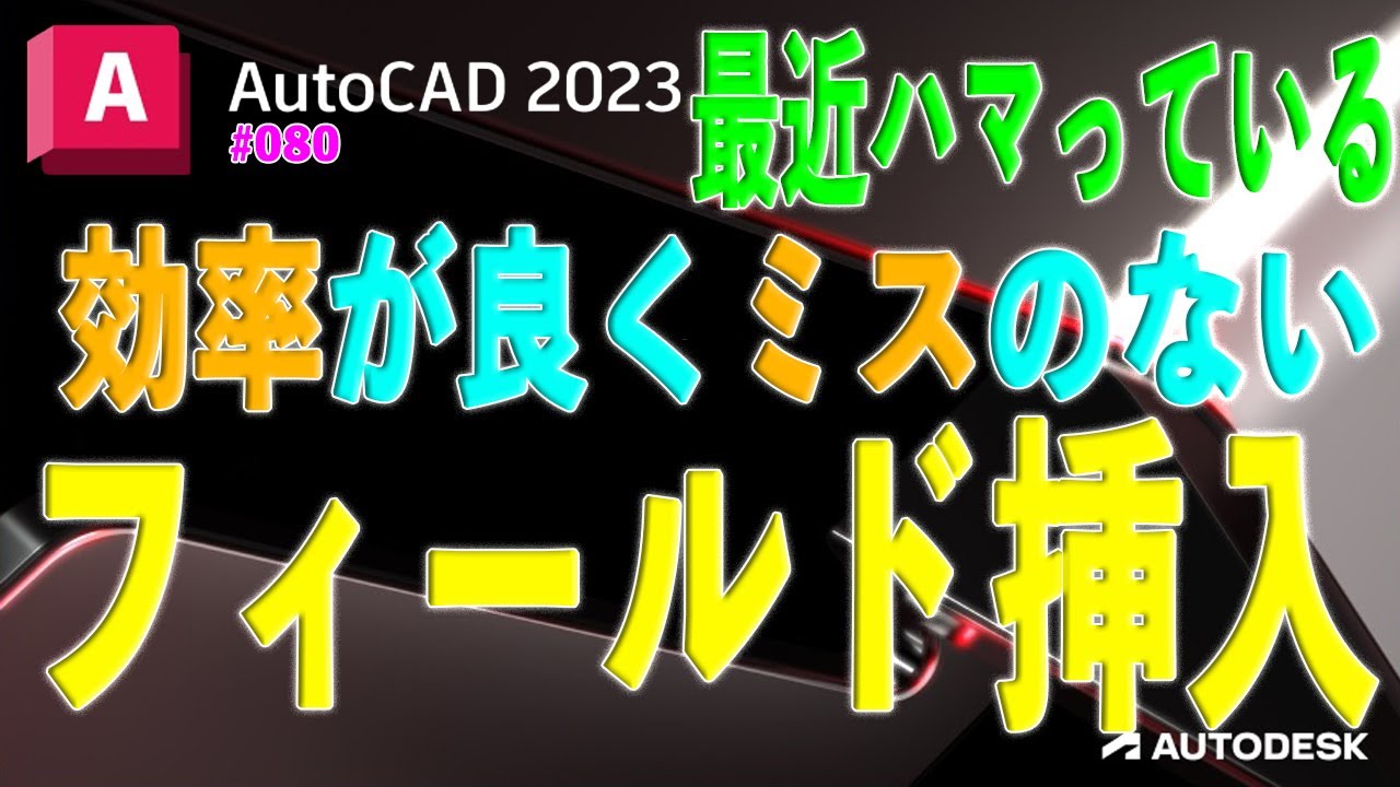 【作図】080 : 最近ハマっている非常に便利なフィールド挿入！