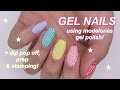 GEL nails using MODELONES gel polish + stamping design!