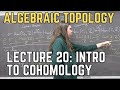 Algebraic topology 20 introduction to cohomology